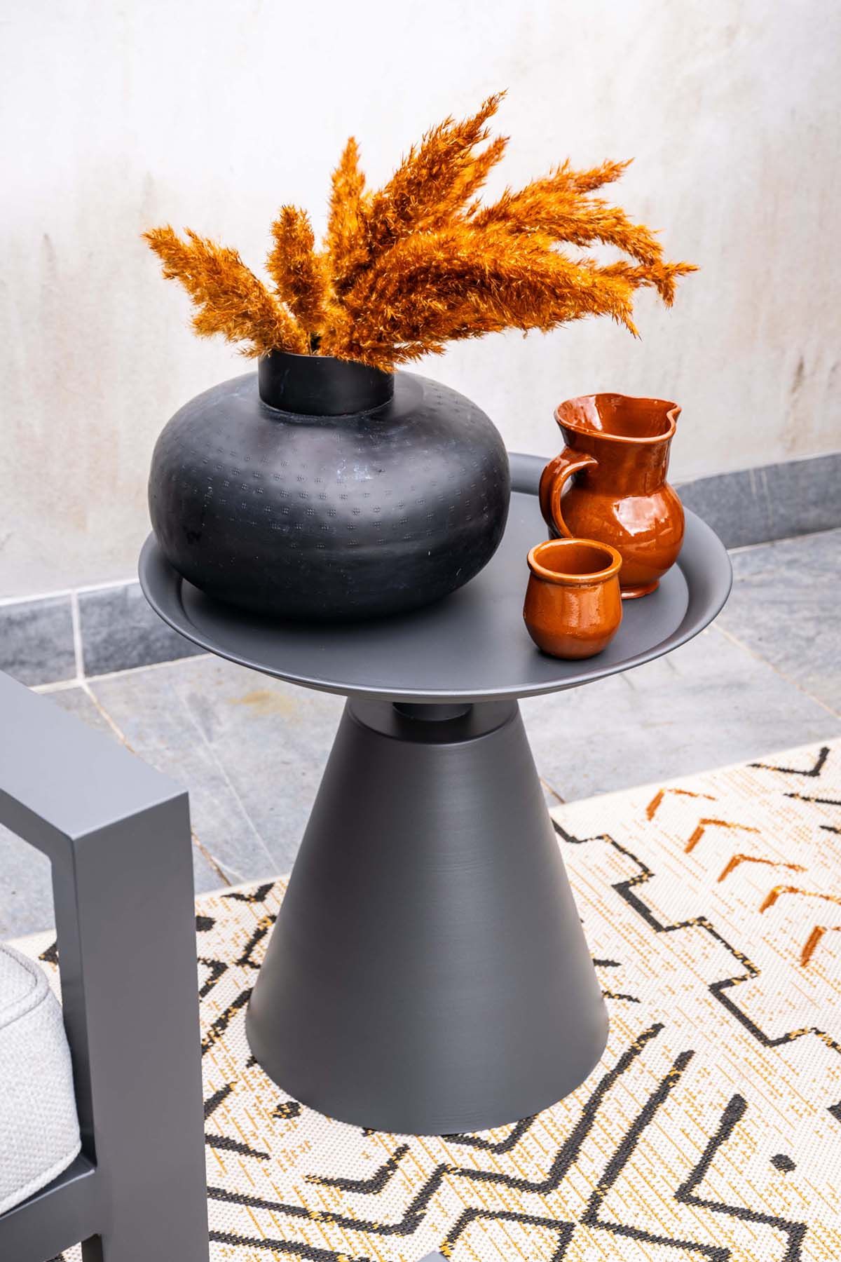 Garden Impressions Zavala Ø50xH48 bijzettafel - carbon black