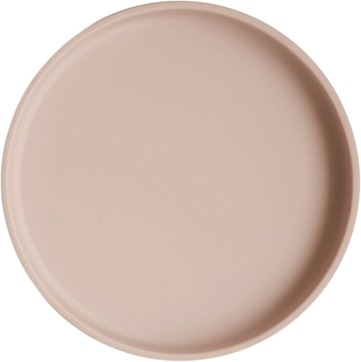 Mushie Mushie skridsikker tallerken i silikone - Classic Blush Blush