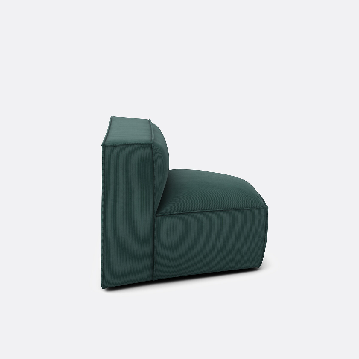 LA REDOUTE INTERIEURS<br>Canto modular aberto, veludo cotelê Seven