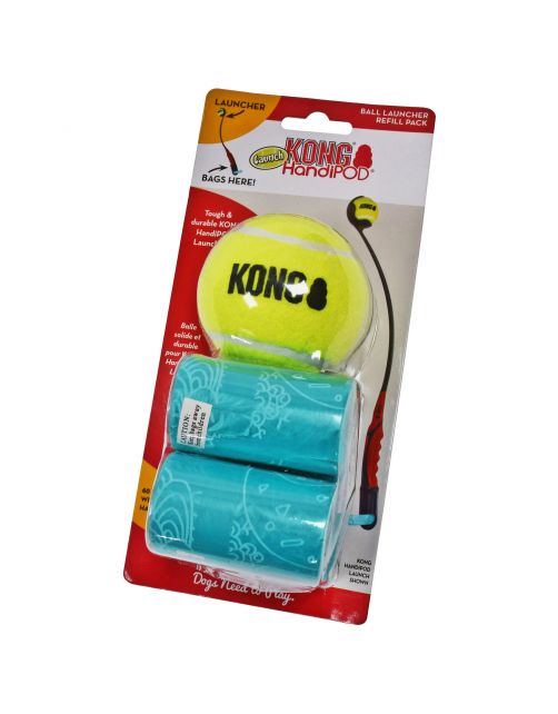 Kong Handipod Launcher Poepzakjes Navulling - Hondenspeelgoed - Groen Turquoise