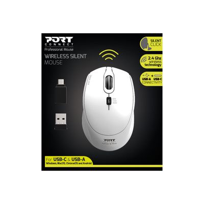 PORT DESIGNS - Souris sans fil - silencieuse - blanc