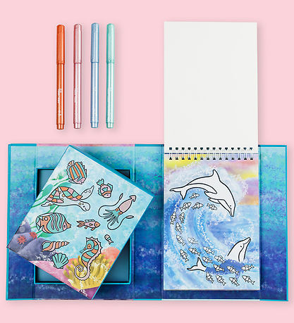 Tiger Tribe Farves?t - Shimmer Colouring Set - Sea Life