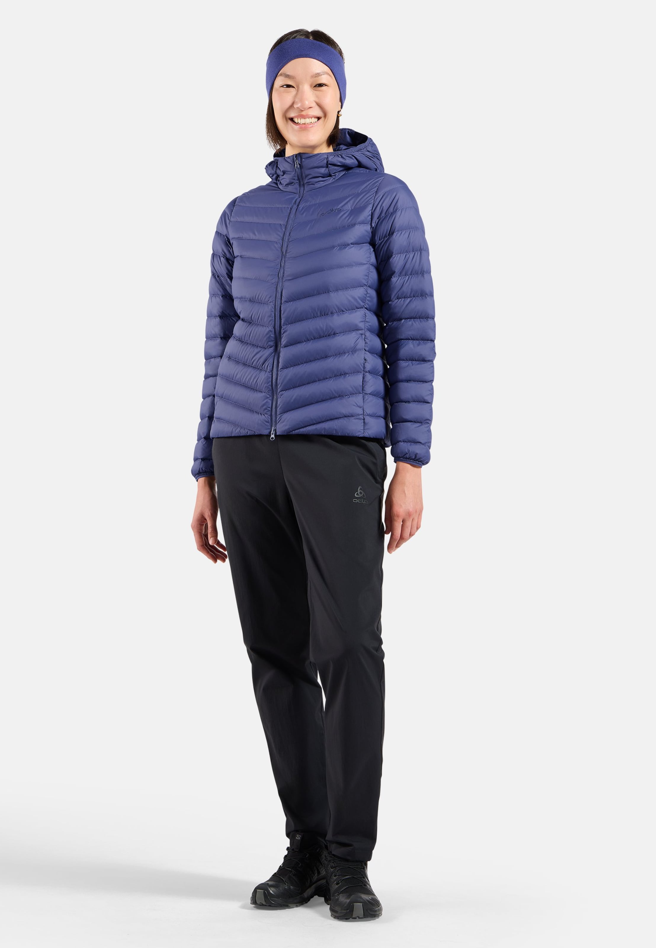 Kompakte X-Alp Daunenjacke mit Kapuze 2.0 in Skipper Blue