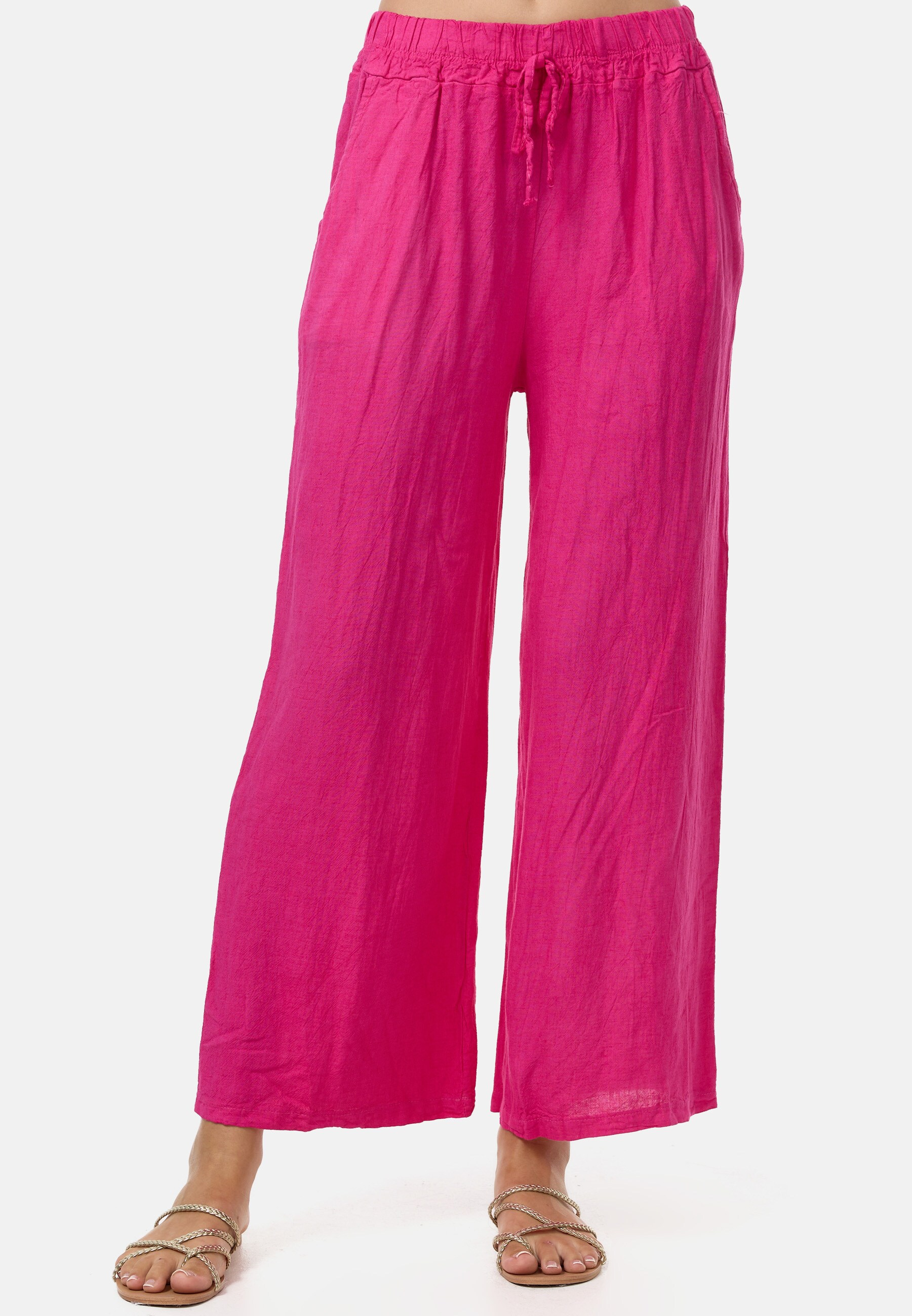 PM SELECTED Damen Elegante Leinenhose Marlenehose mit hohem Leinenanteil in Einheitsgröße PM54
