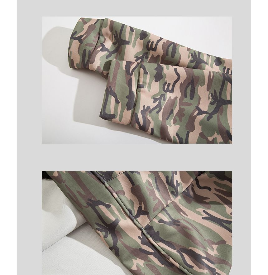 Yelmenor - Oversized hoodie met camouflageprint en borduursel