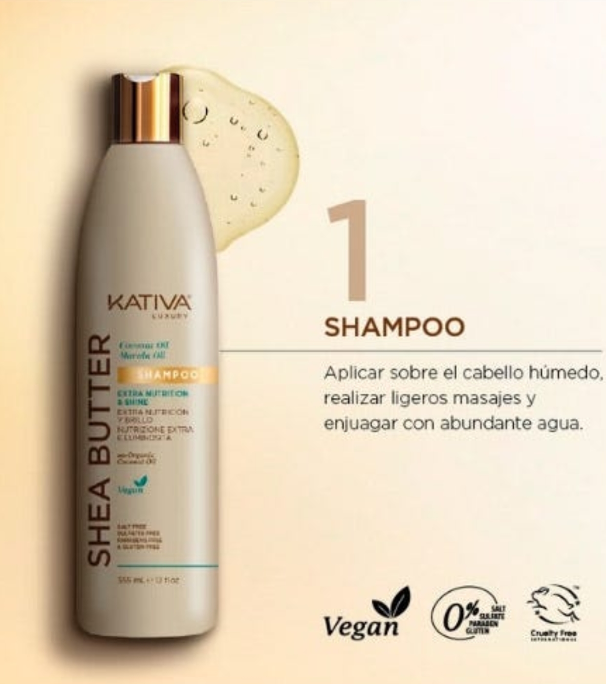 Kativa - *Shea Butter* - Shampoo para nutrição e brilho extras