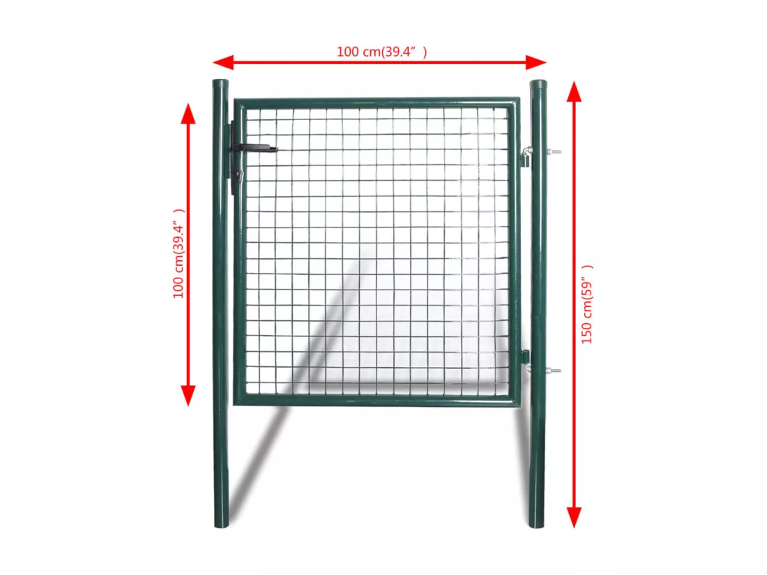 Portail de cl?ture à porte simple Acier enduit de poudre