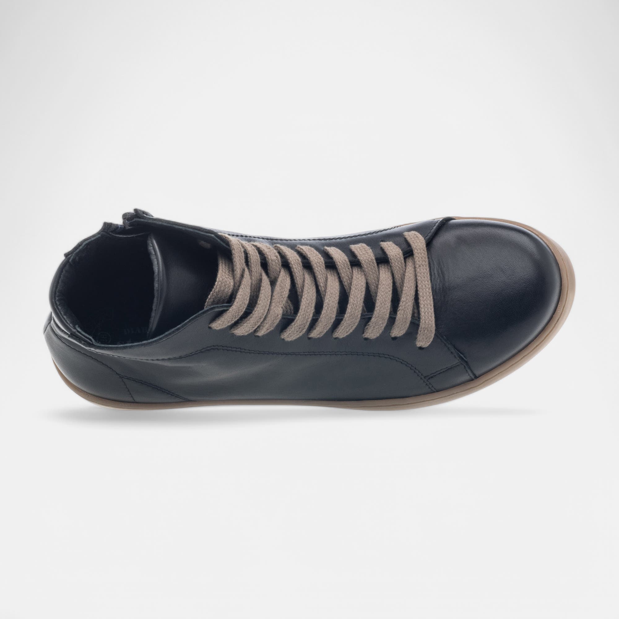 Bottines à lacets Femme en cuir noir