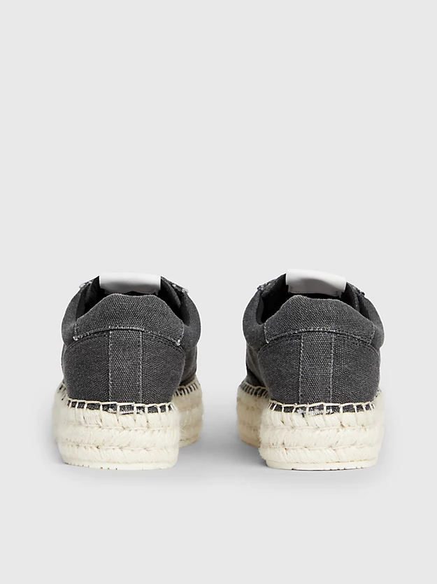 Tênis espadrille de lona com plataforma