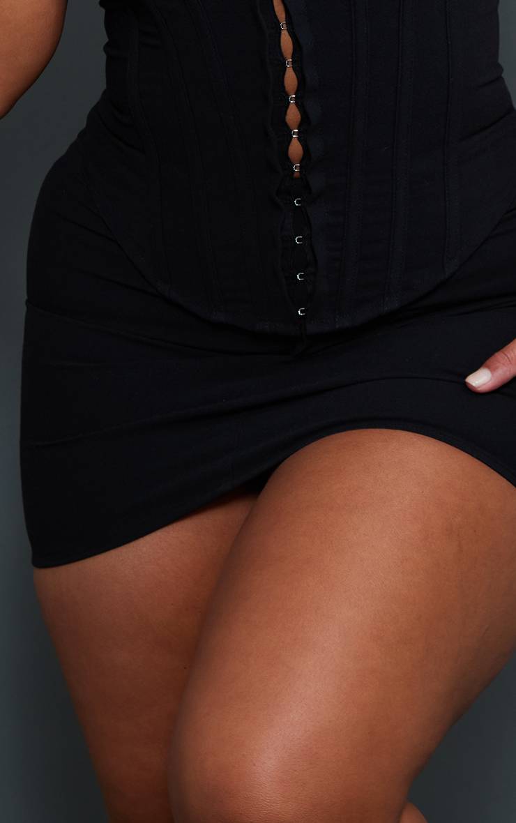 Noir Mini-jupe Micro Tissée Shape Coordonnée