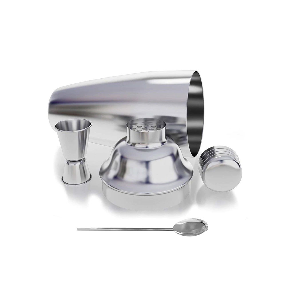 (5-tlg. Set) 0.55L Edelstahl Cocktail Mixer Bar Shaker Kit