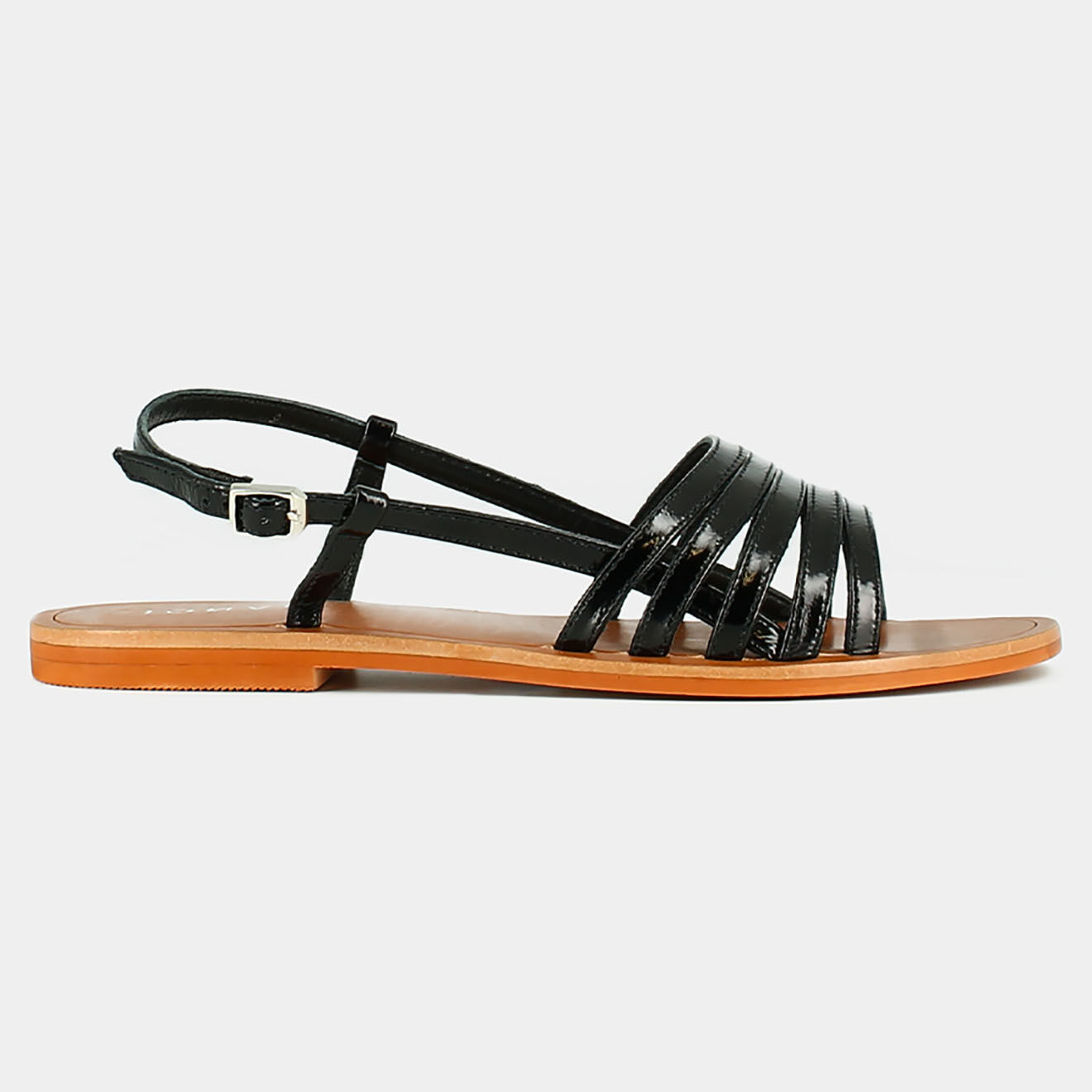 Jonak Sandales en Cuir verni Wroom noires