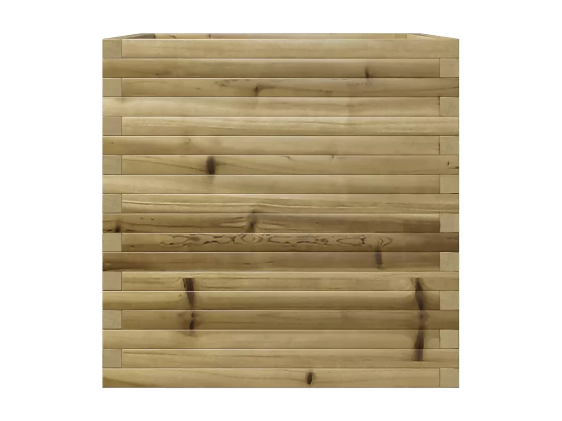 Jardinière bac lit surélevé bois marron 70 x 70 x 68.5 cm 02_0037829