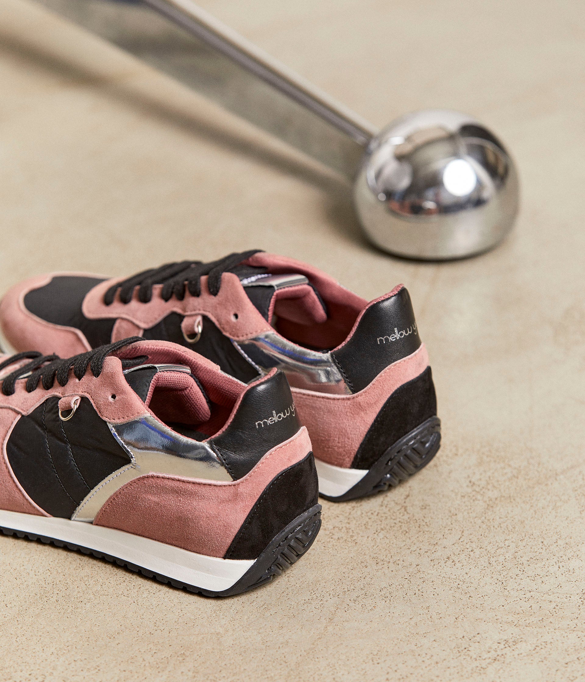Baskets vieux rose Evy