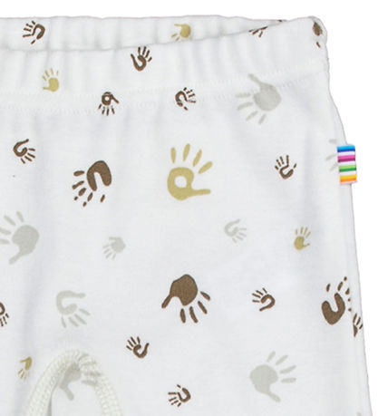 Joha Leggings m. Fuß - Off White m. Print