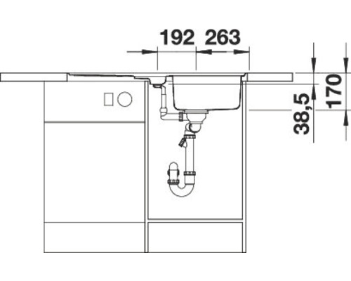 Blanco CLASSIC Pro 5 S-IF spoelbak, 915 x 510 mm, roestvrij staal, satijnen afwerking, 523663