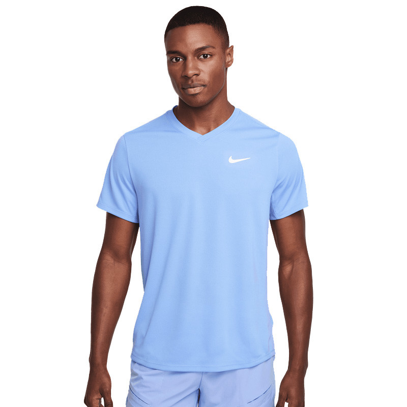 Tee-shirt de tennis Nike Court Dri-Fit Victory bleu clair 2025