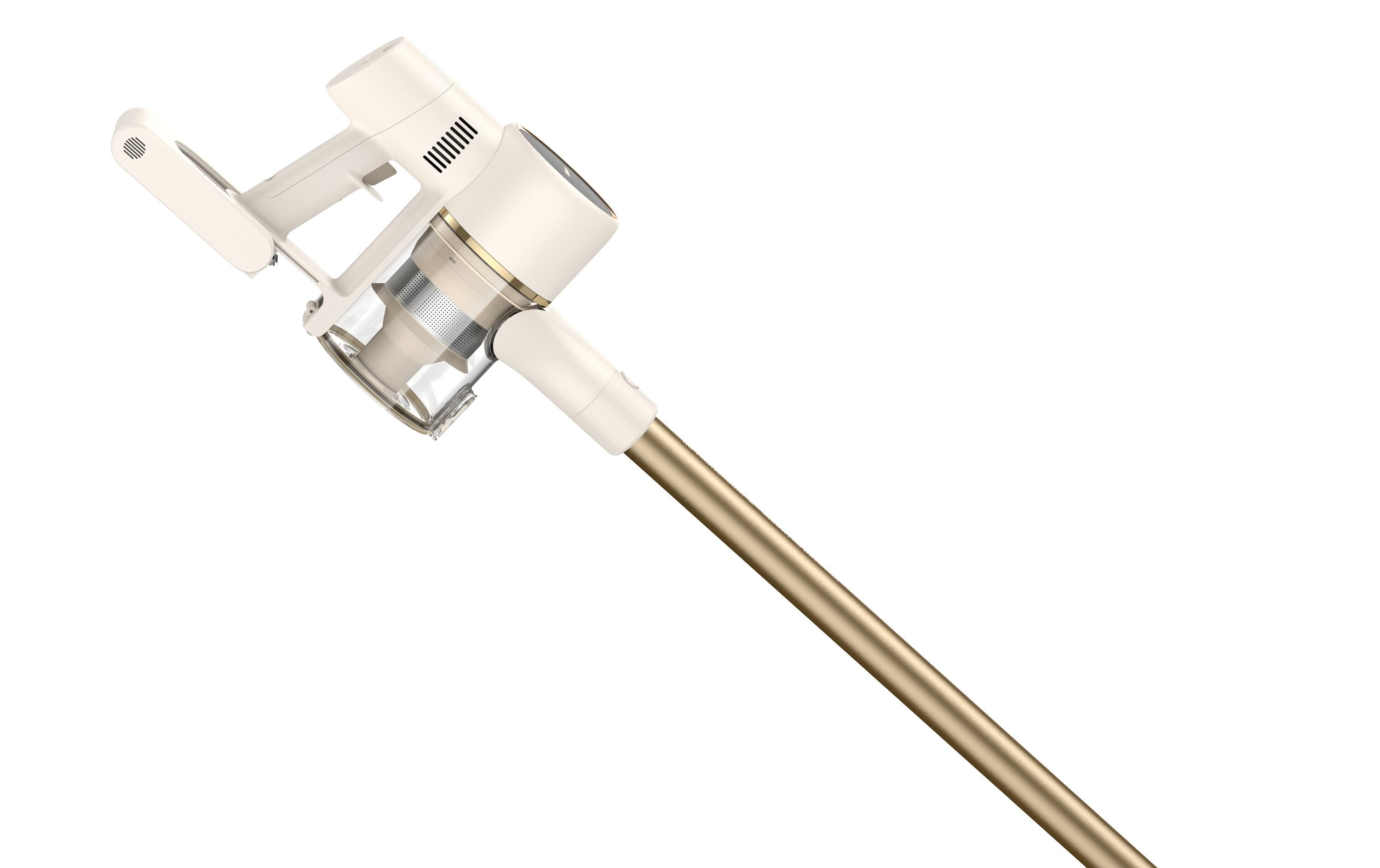 Akku-Hand- und Stielsauger R10 Gold/Weiss<br>Kabelloser Staubsauger