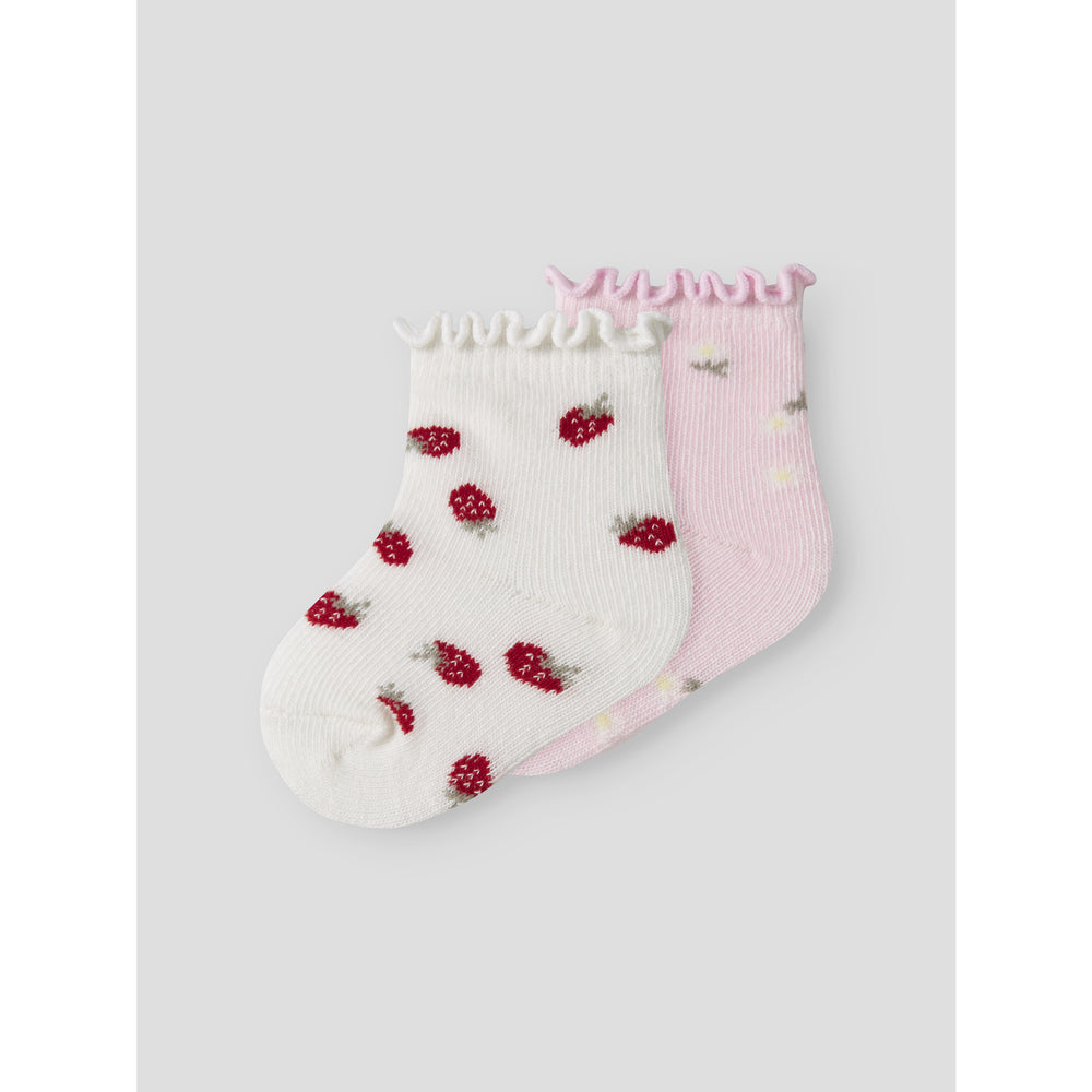 Køb Name It Cloud Dancer Cradle Pink Nbfjuberry 2P Strømper