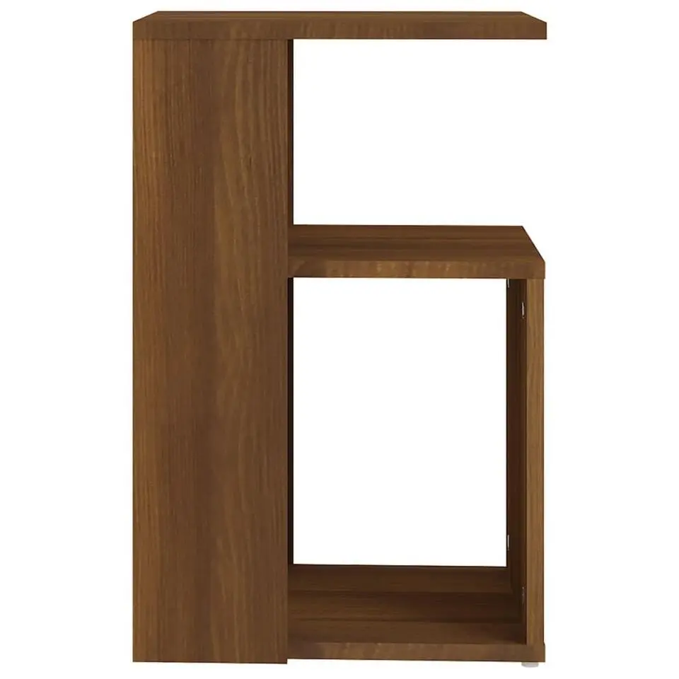 vidaXL Bijzettafel - Modern - Bruin eiken - Bewerkt hout - 36x30x56 cm