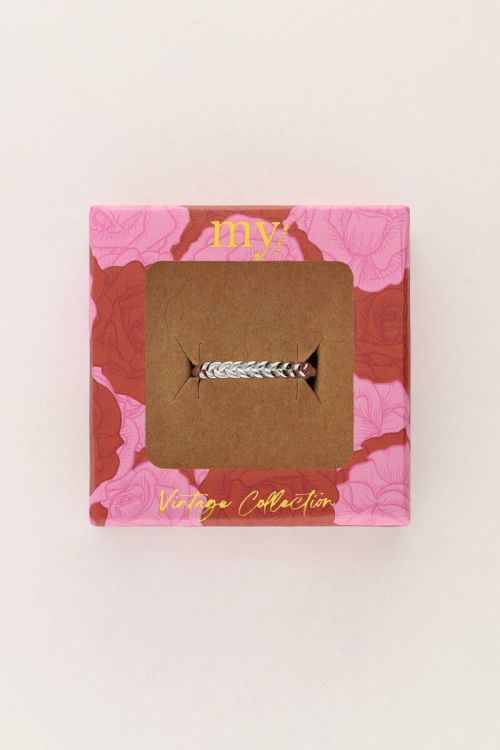 Vintage gevlochten ring minimalistisch