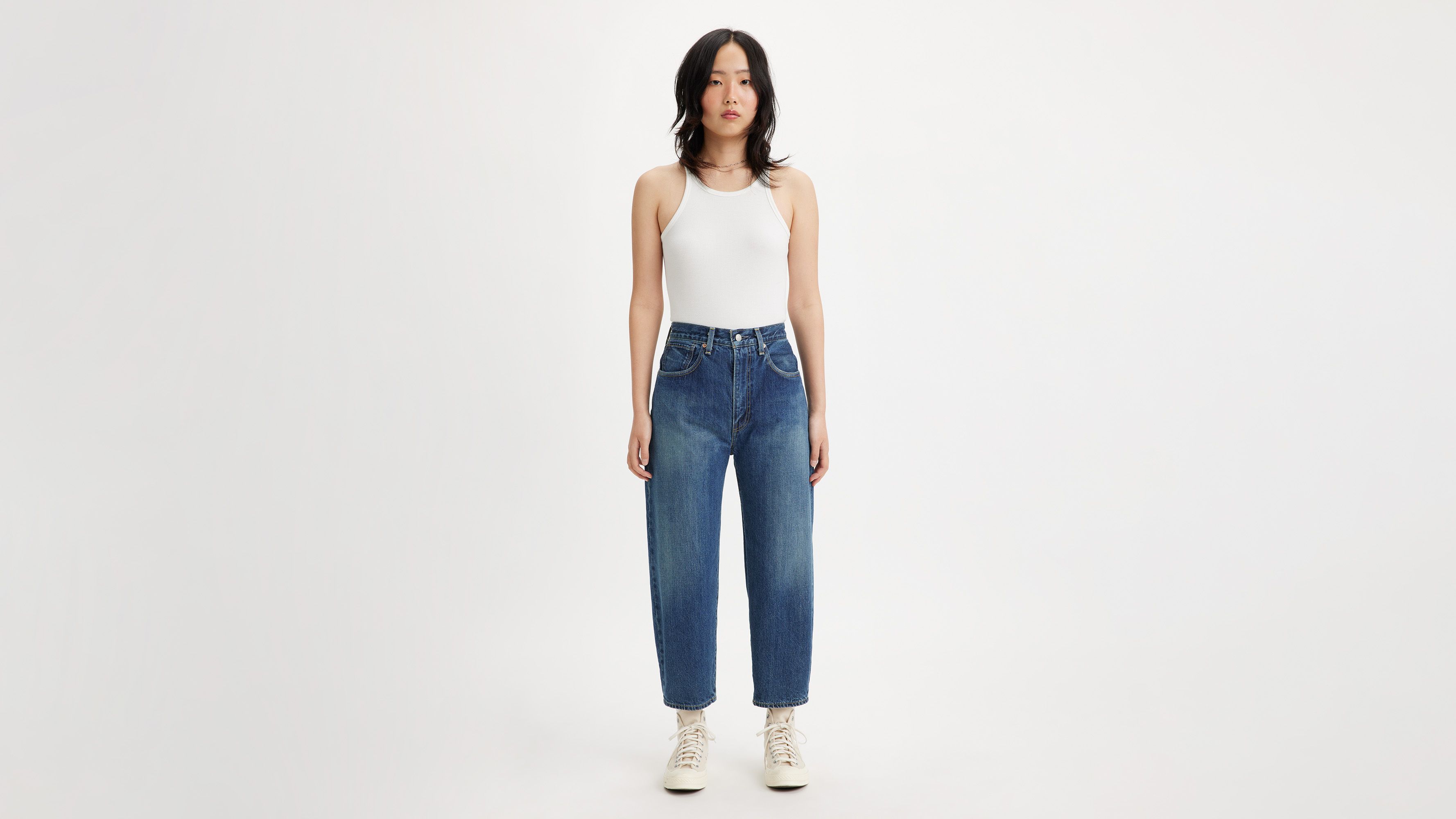 Jean Levi's® Barrel fabriqué au Japon - Mij Sengai Medium Worn In - Bleu