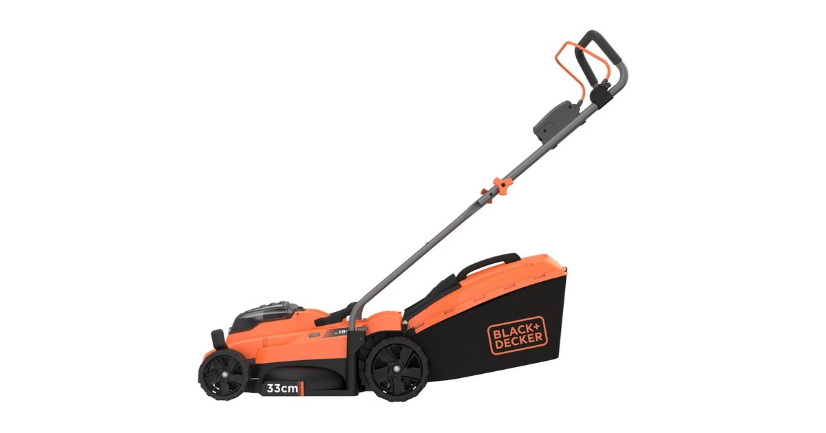 BLACK+DECKERBCMW3318L2-QW 2x 18V grasmaaier  (Oranje/zwart, 2x 18V 2.5Ah Accu en oplader inbegrepen)