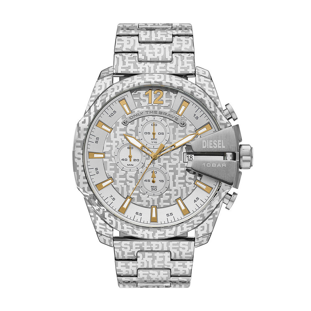 Montre Diesel Mega Chief Argenté