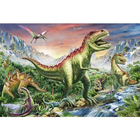 Schmidt Spiele Puzzle - Box im Metallkoffer Dinosaurier, 2x60, 2x100 Teile
