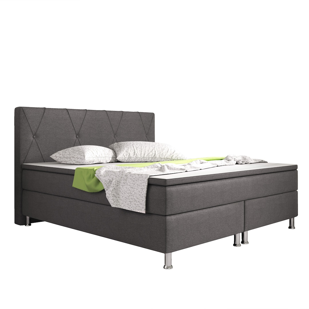 Boxspringbett BOSTON 180 x 200 cm anthrazit