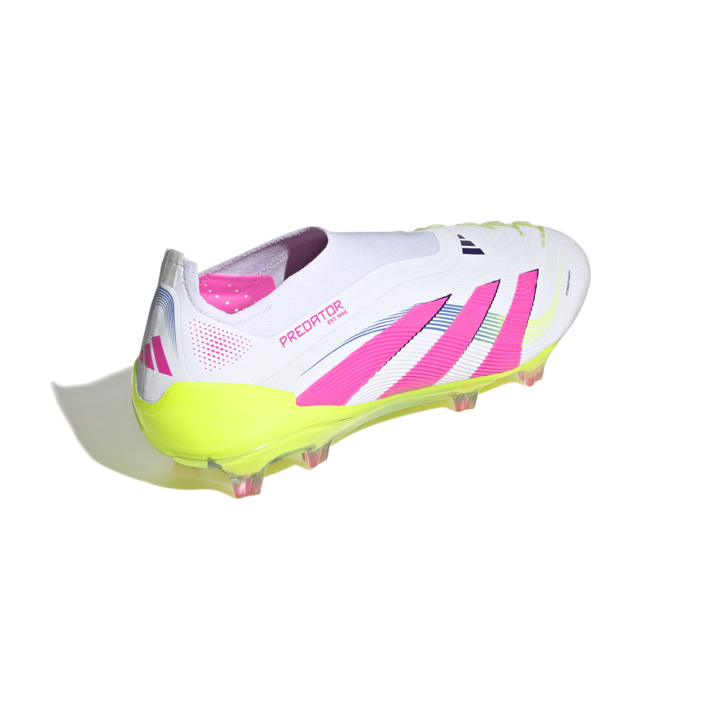 Adidas Predator Elite Veterloze Gras Voetbalschoenen (FG) Wit Roze Neongeel