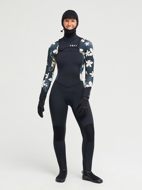 2mm Elite Capuche en néoprène Noir Femme