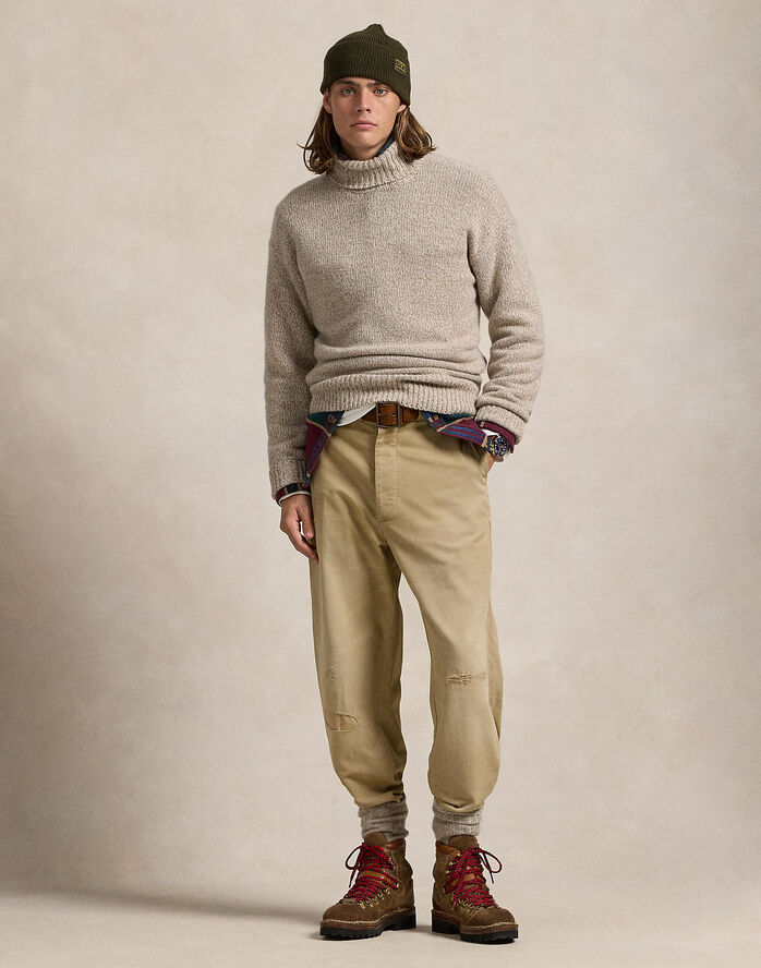 Polo Ralph Lauren 2/14 WOOL RWS/NYLON-LSL-PLO Oatmeal combo