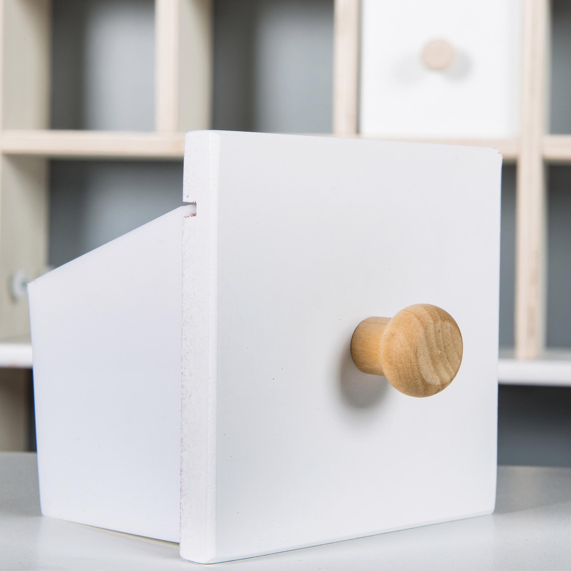 roba® Kaufladen »Verkaufsstand, weiss/grau/naur« mit Uhr