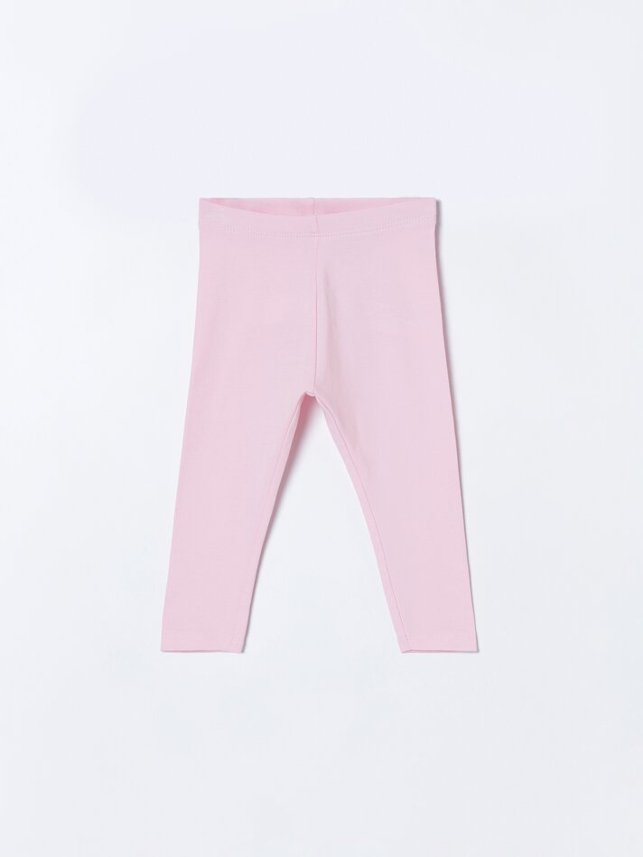 Conjunto com 2 Leggings Compridas Básicas - Rosa