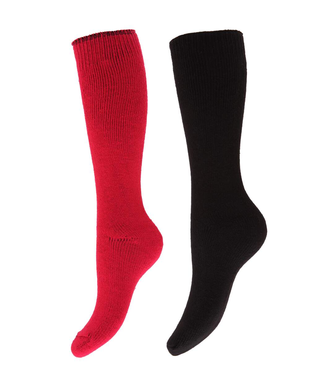 Chaussettes thermiques hautes (2 paires) - Femme (Rose/Noir) - UTW259