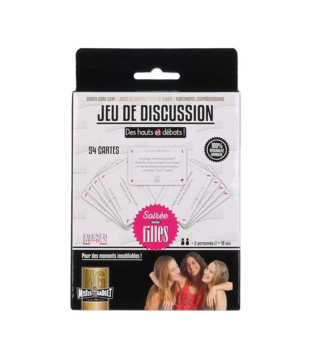 Jeu de cartes débat soirée filles 54 cartes