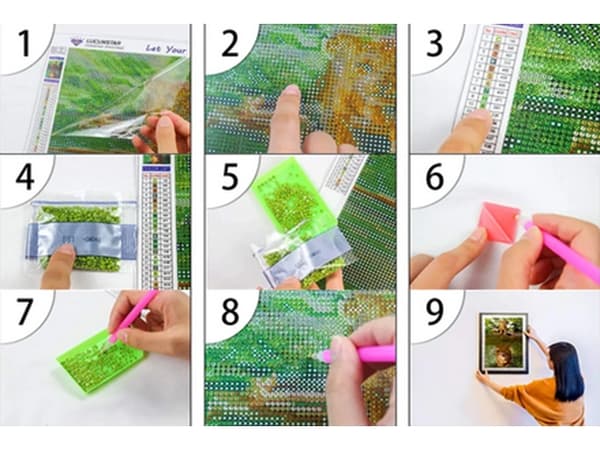 Diamond Painting / DIY 5D Diamantmaling - 30x40cm – Ballerina