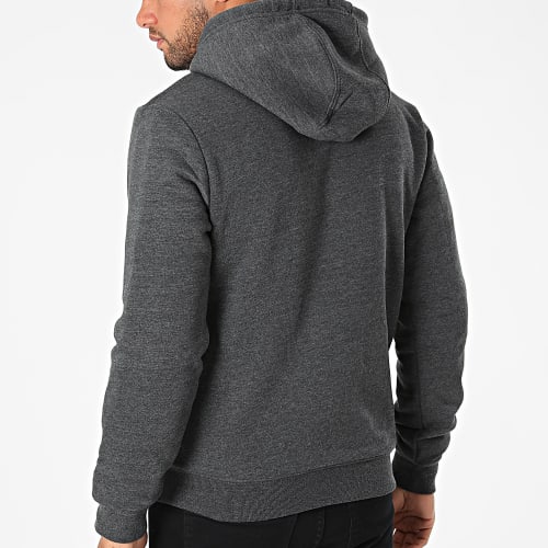 Sweat Capuche Zippé Nail Gris Anthracite Chiné