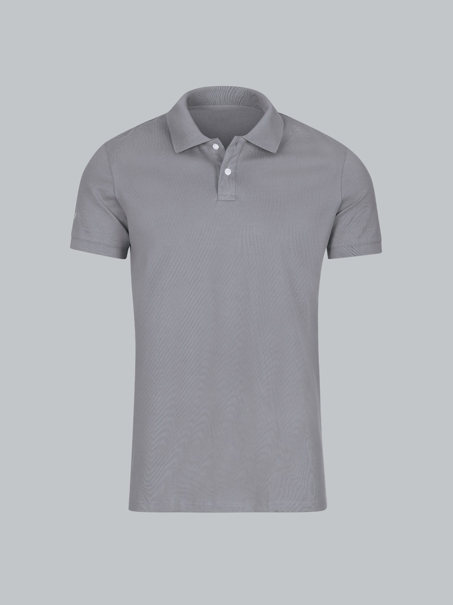 Poloshirt aus elast. Piqué Cool-grey