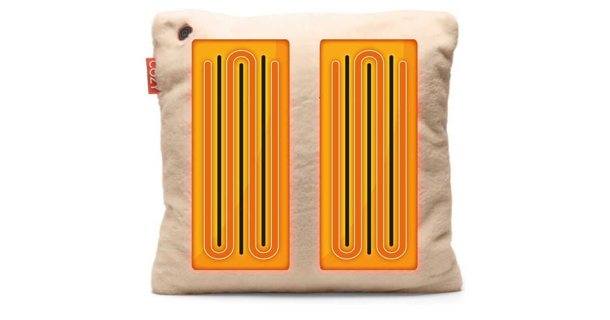 CozyUna Teddy 45 x 45 cm draadloos warmtekussen  (Lichtbeige, Powerbank 5000 mAh)