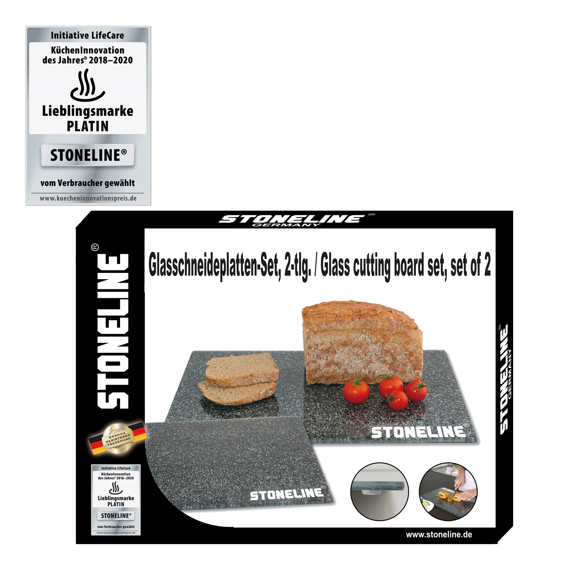 STONELINE® Glasschneideplatten-Set, 2-tlg.