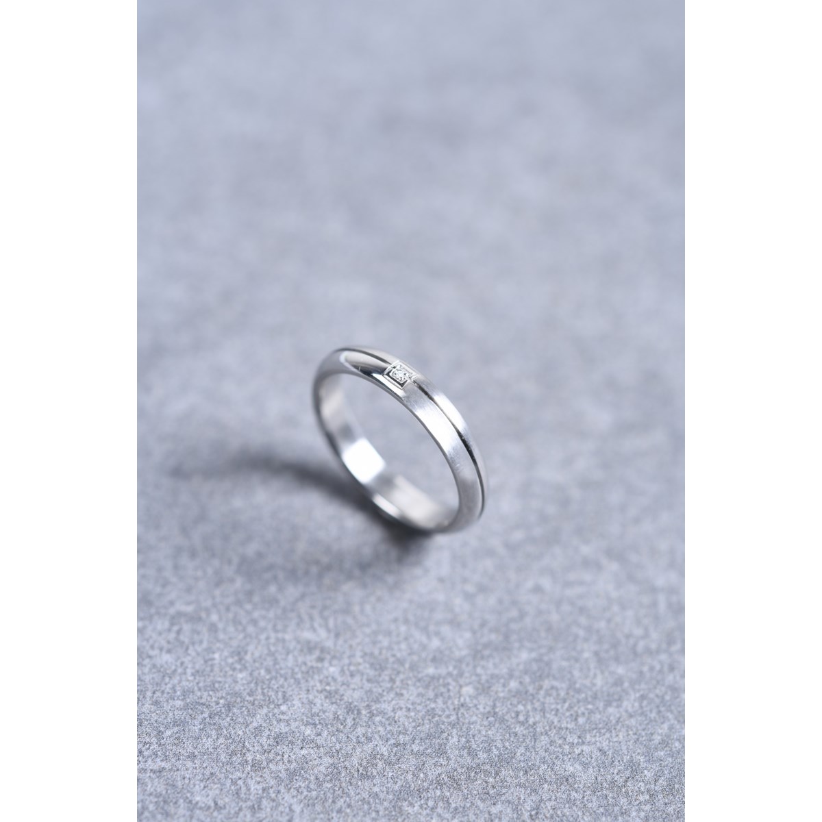 Alliance Marco en Acier 316L avec diamant blanc