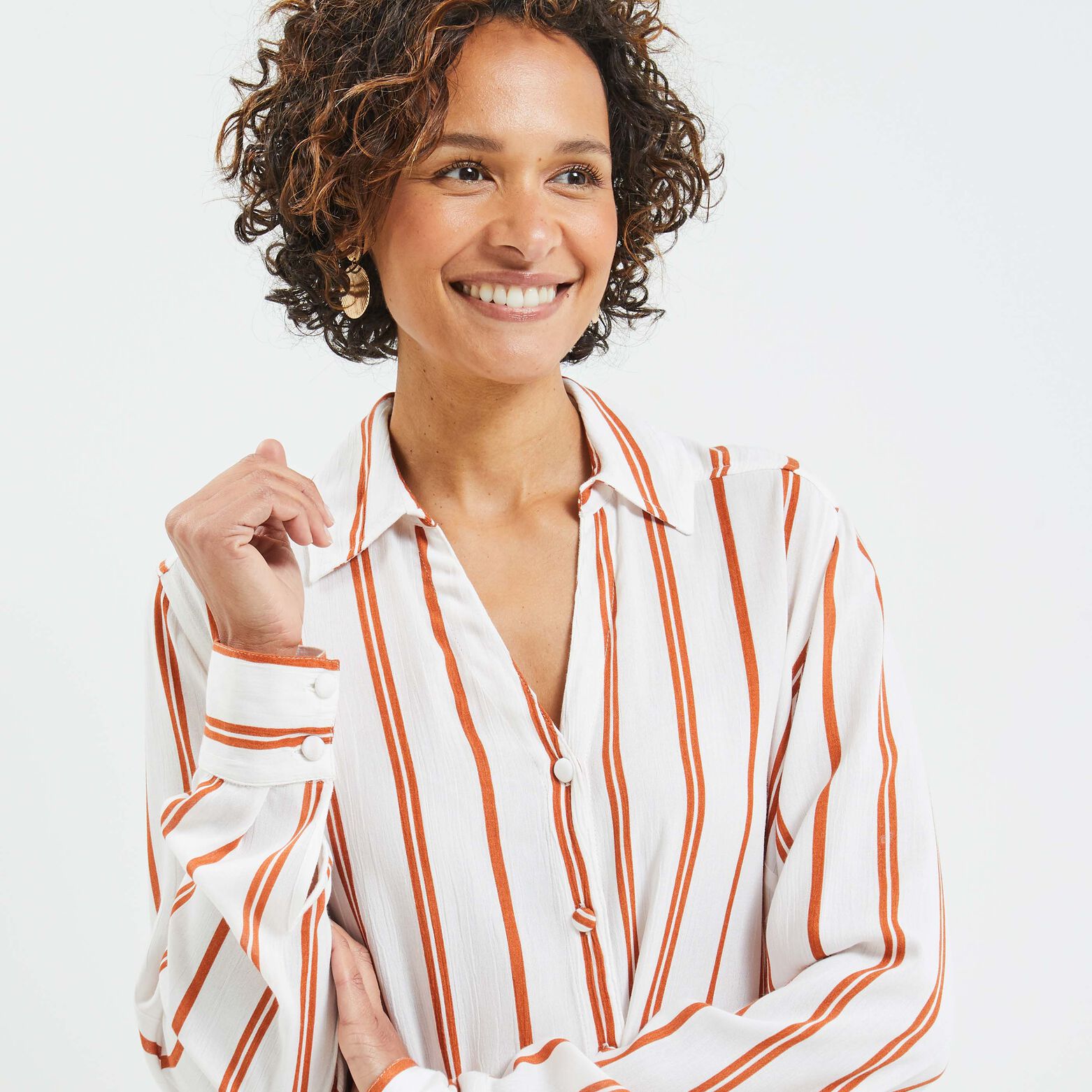 Chemise rayée femme