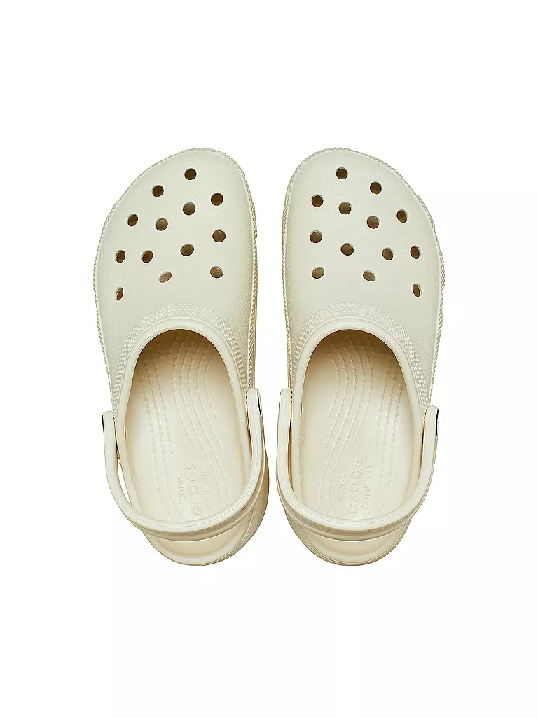 CROCS Pantoletten CLASSIC PLATFORM CLOG creme