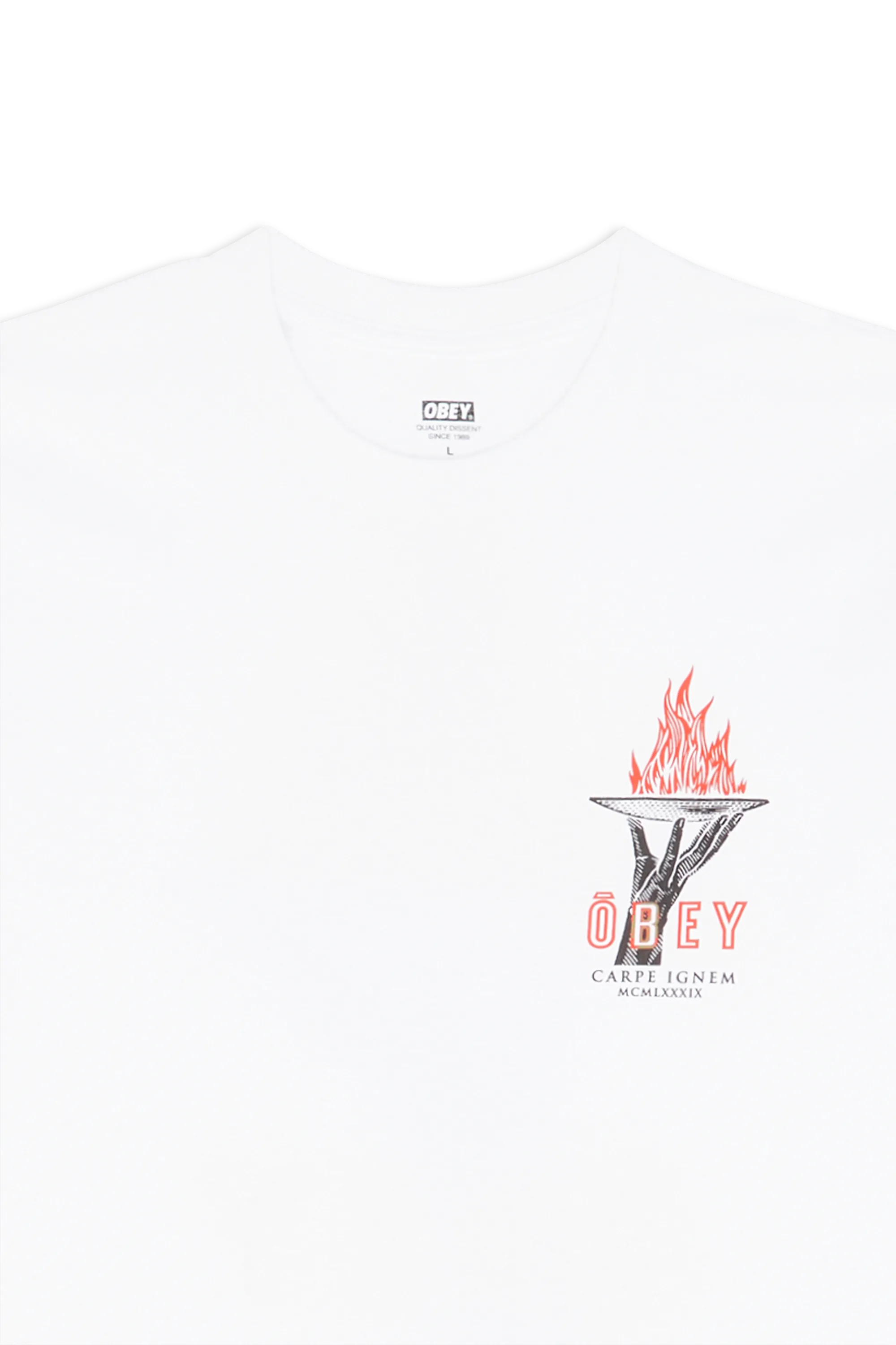 OBEY T-shirt  OBEY SEIZE FIRE Blanc