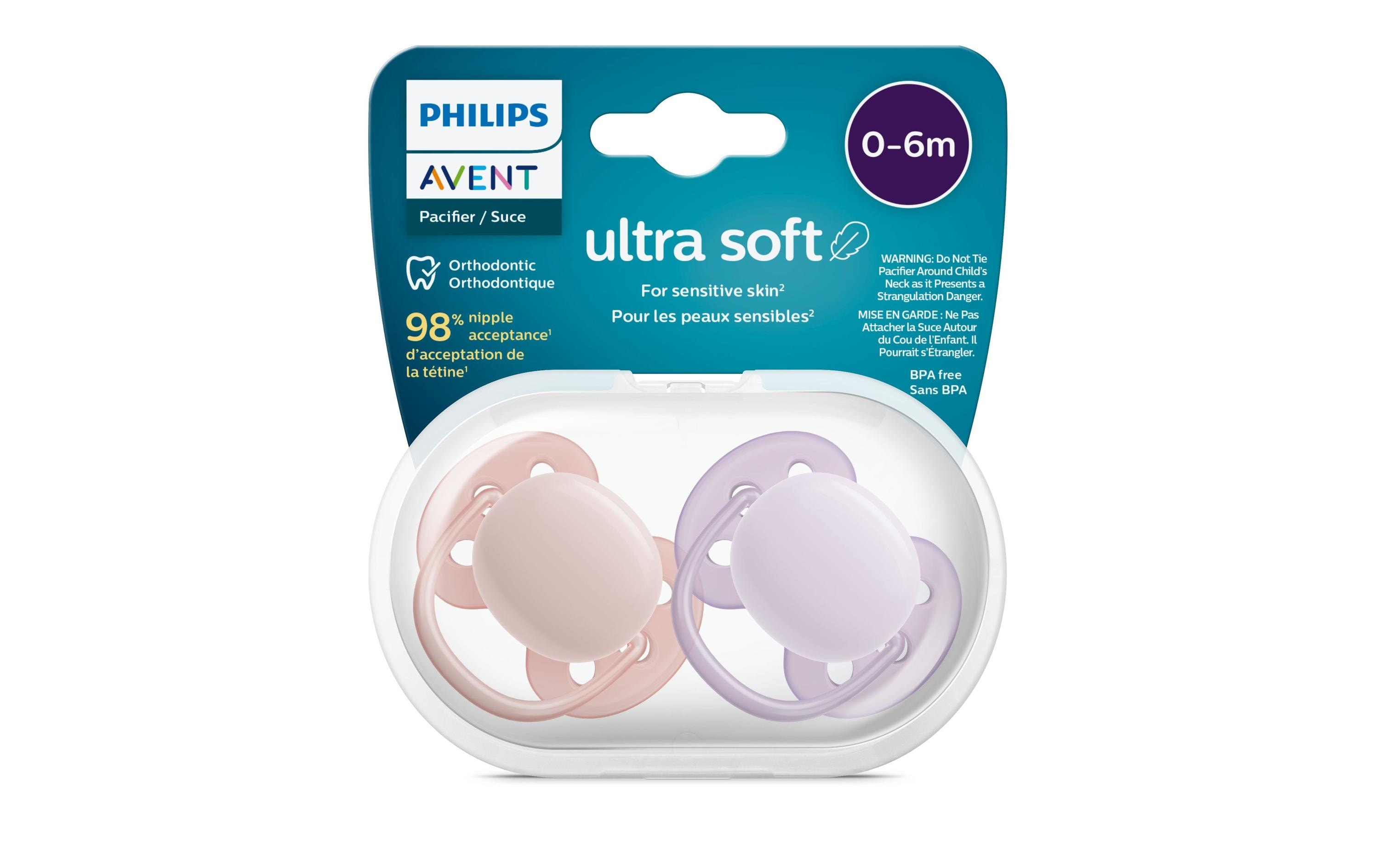 Nuggi ultra soft 0-6 Mt. Rosa/WeissSauger aus 100% lebensmitteltauglichem Silikon