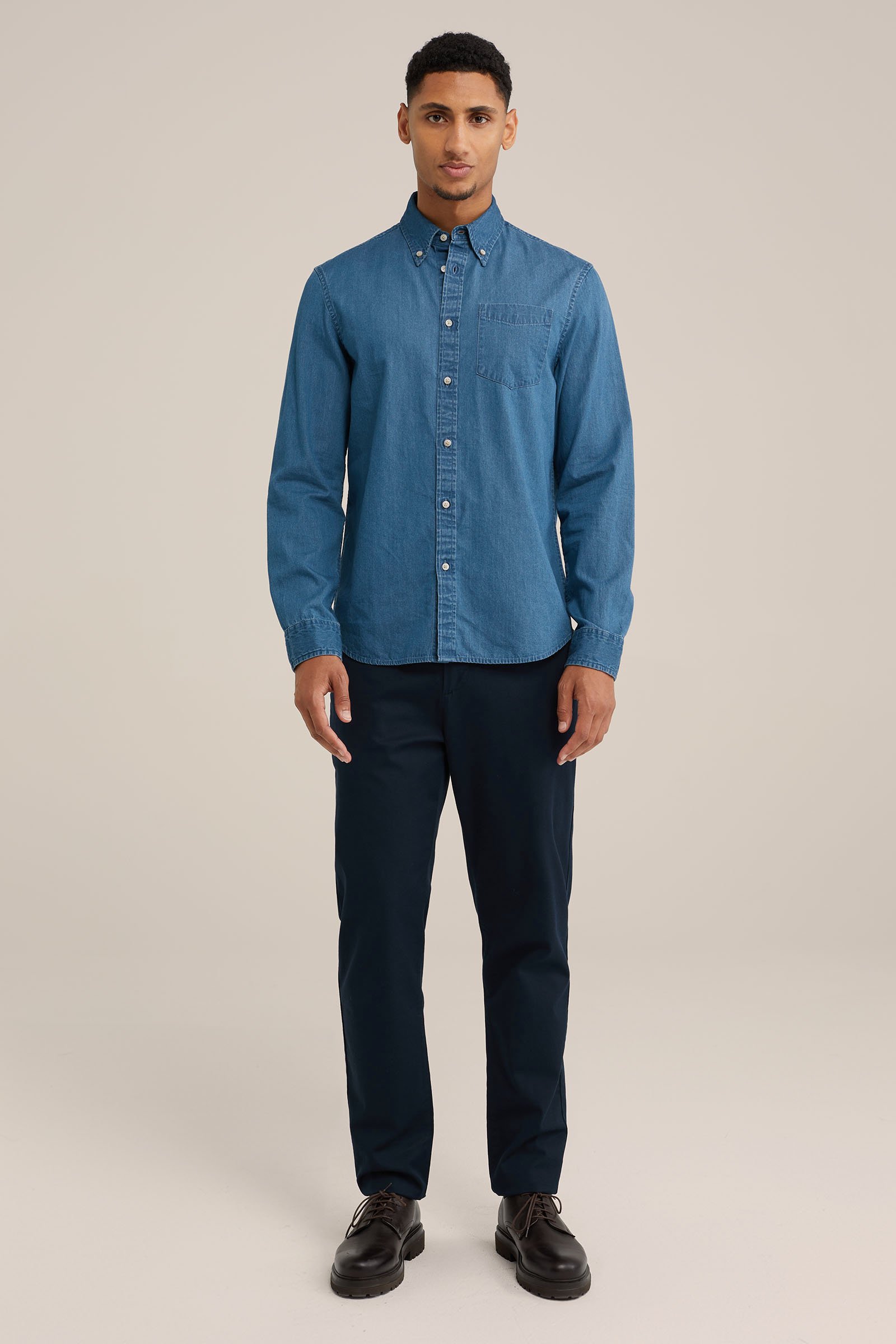 premium denim overhemd Van Gils Donkerblauw