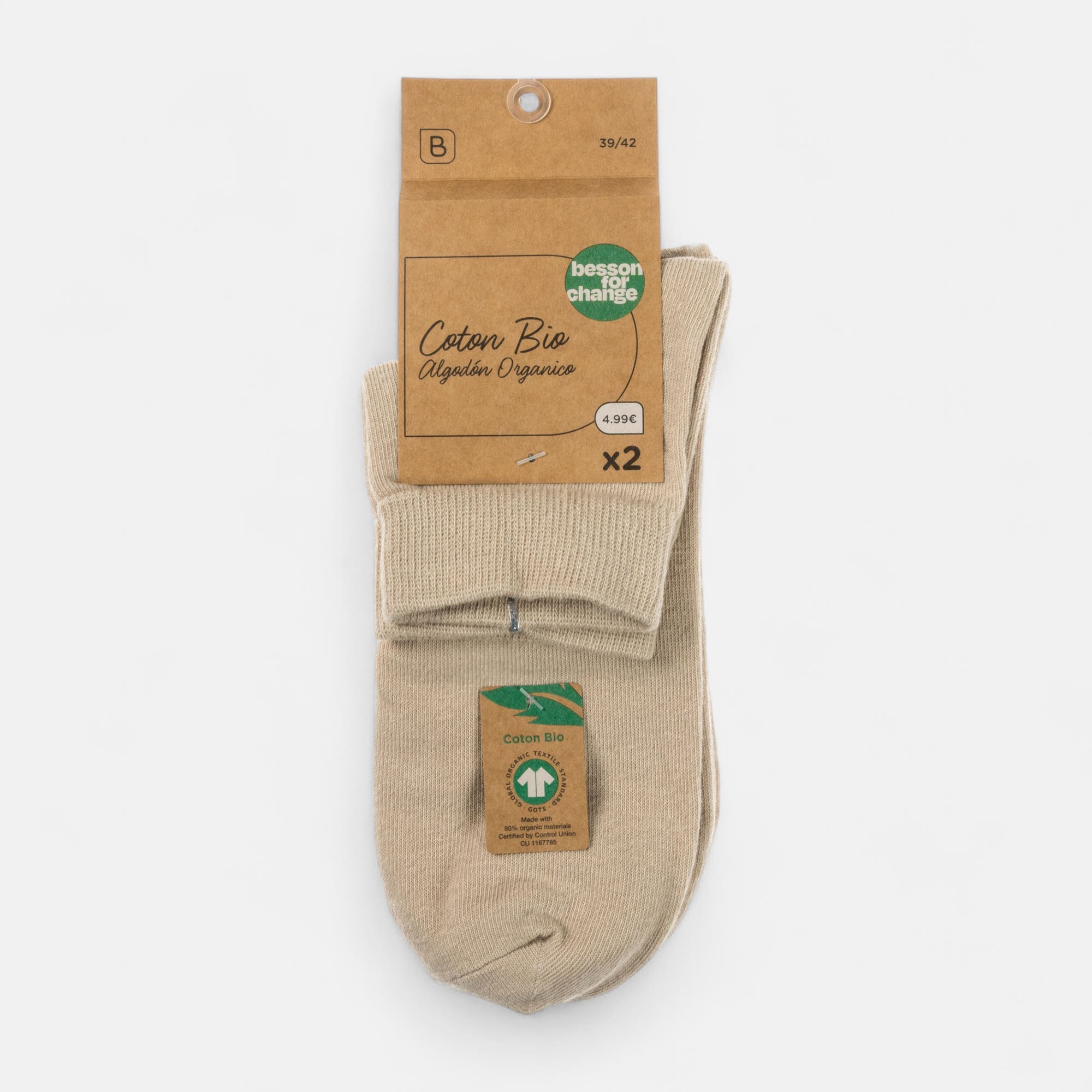 Chaussettes Homme beige