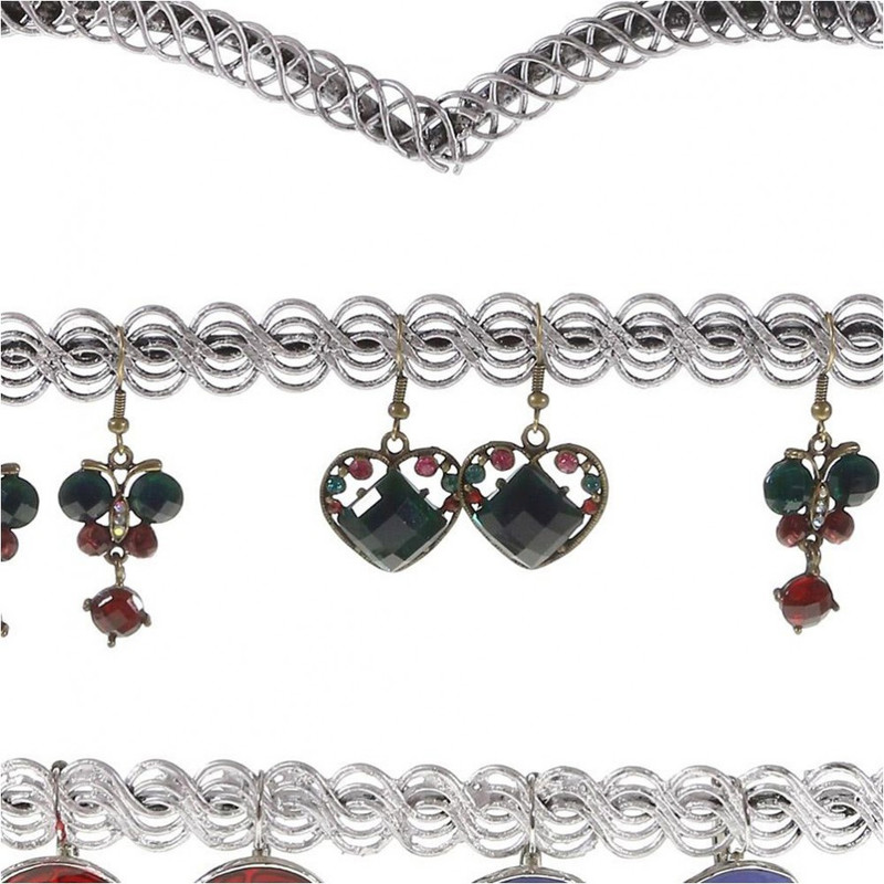 Porte bijoux porte boucle d'oreille amour (25 paires) Gris patiné